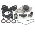 Metal automotive belt and water pump assembly components measuring 28x18x16cm