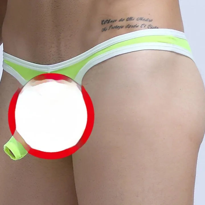 Men's ice silk nylon briefs with small elephant nose design in multiple colours