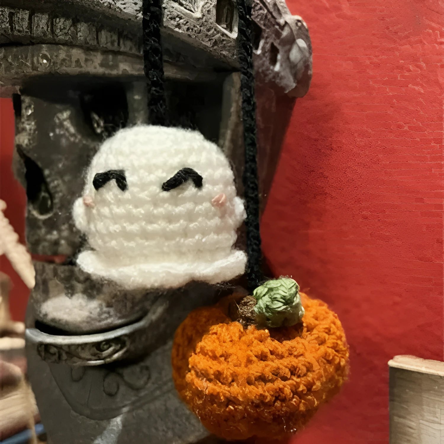 Plush hand-woven cartoon automobile hanging ornament for rear-view mirror decoration