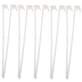 10 white PP plastic car window flag holder clips for vehicle flagpole mounting