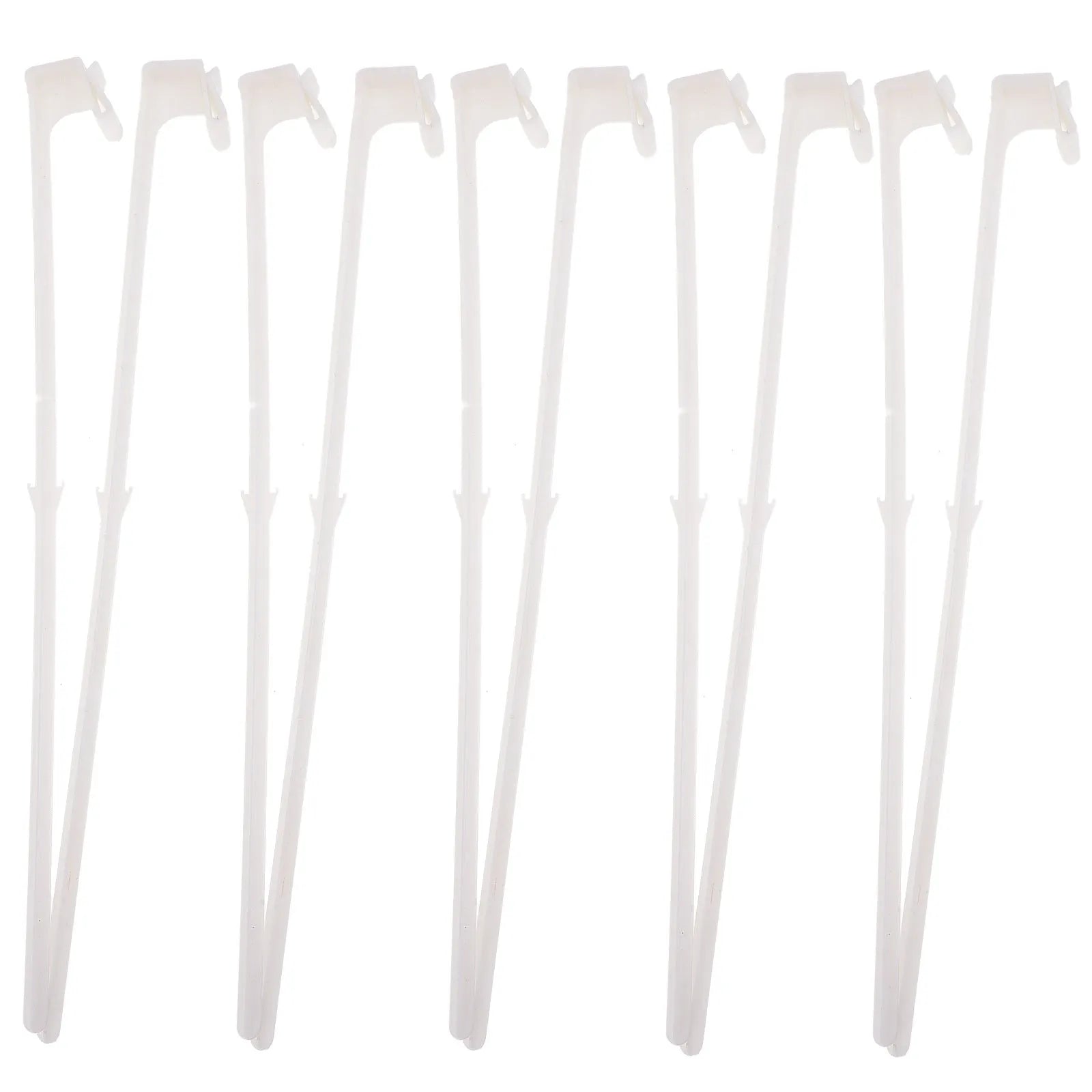 10 white PP plastic car window flag holder clips for vehicle flagpole mounting