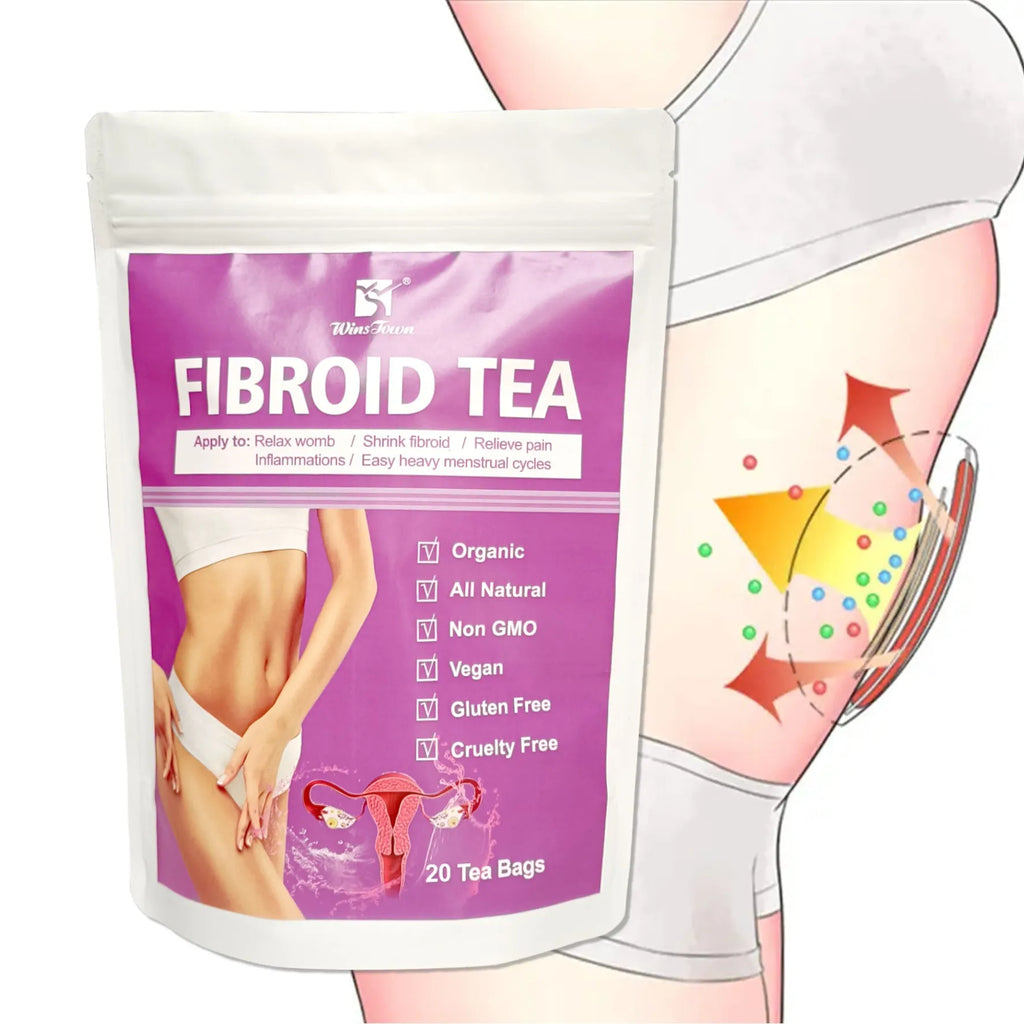 Winstown Fibroid Tea bag package showing herbal tea with cold extract method