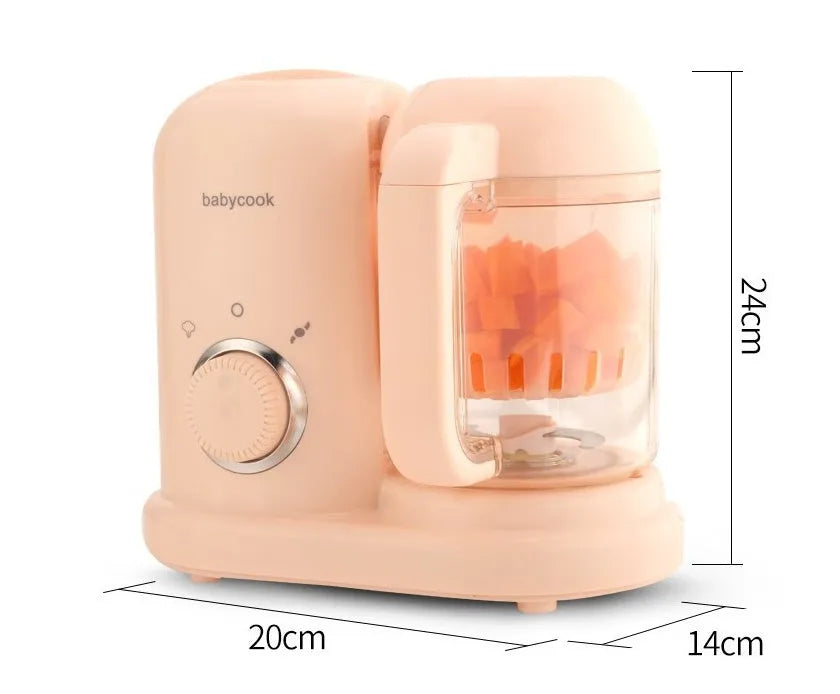 Green and pink baby food processor with steamer and blender functions, 10 litre capacity