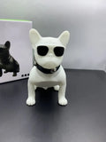 Mini bulldog-shaped Bluetooth wireless speaker in black, red, or white colours