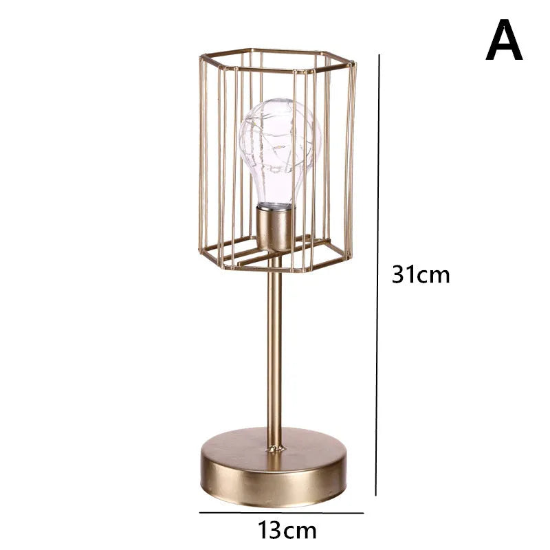 Geometric iron decorative light ornament with electroplated finish in Nordic style for home decoration