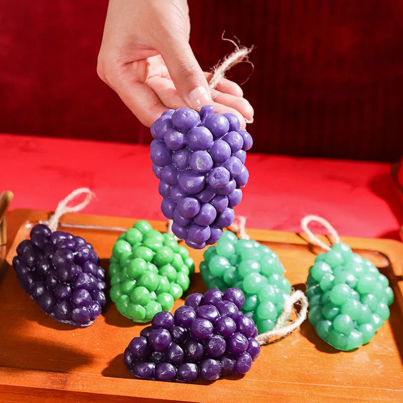 Purple and green grape cluster handmade soap bar, 80g net content