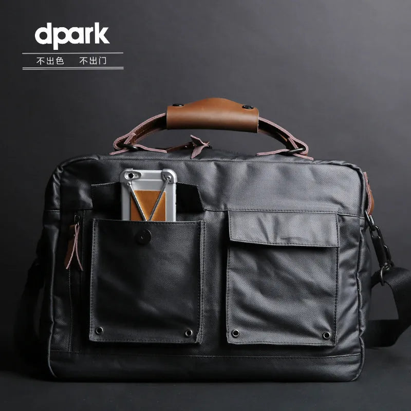Dpark black single shoulder sling laptop bag for a 14 inch or 15 inch Lenovo computer