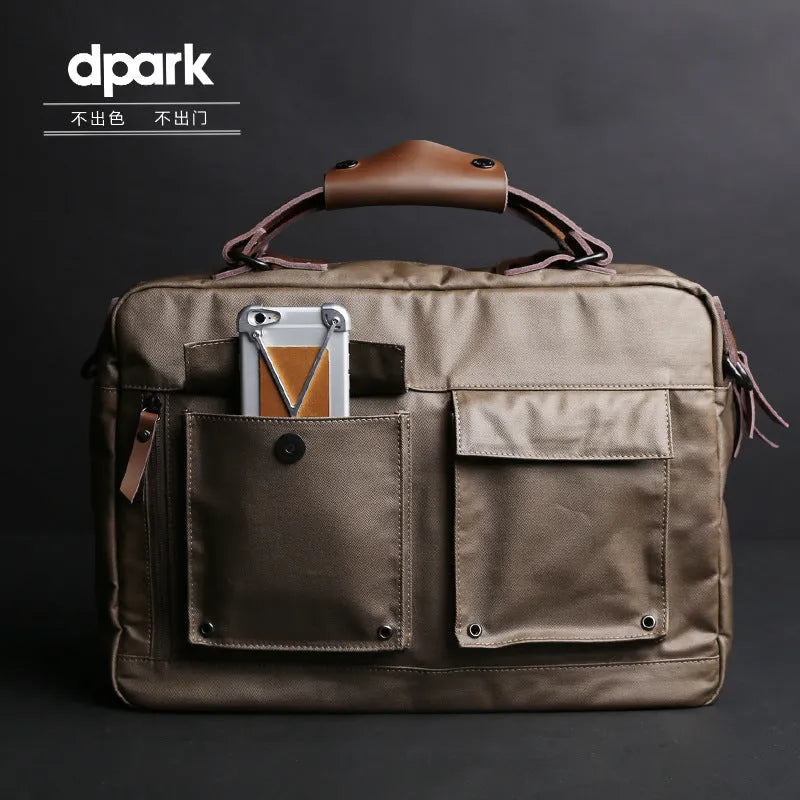 Dpark black single shoulder sling laptop bag for a 14 inch or 15 inch Lenovo computer