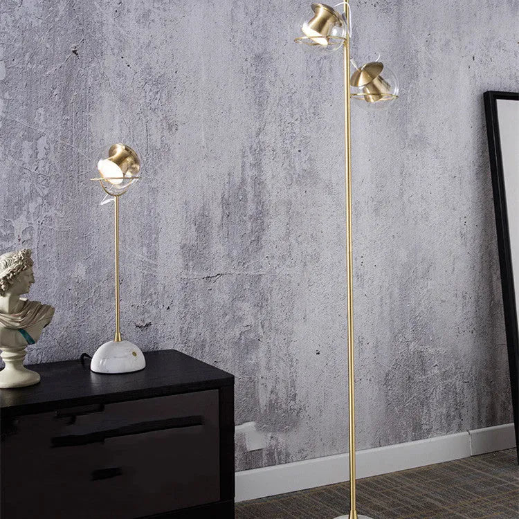 Glass dimmable desk lamp with touch switch control on base