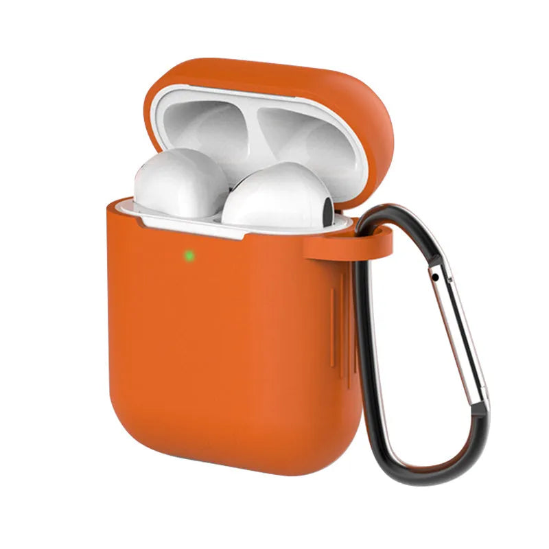 Silicone protective case cover for Apple AirPods 1st and 2nd generation in multiple colours