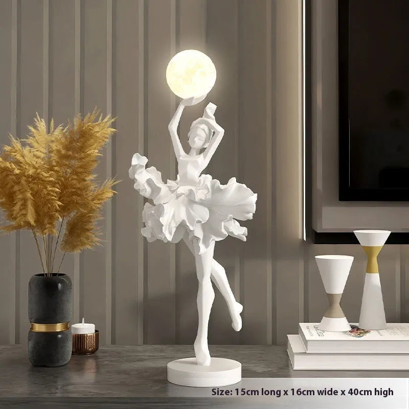 Art girl atmosphere small night lamp ornament in simple modern style with USB charging