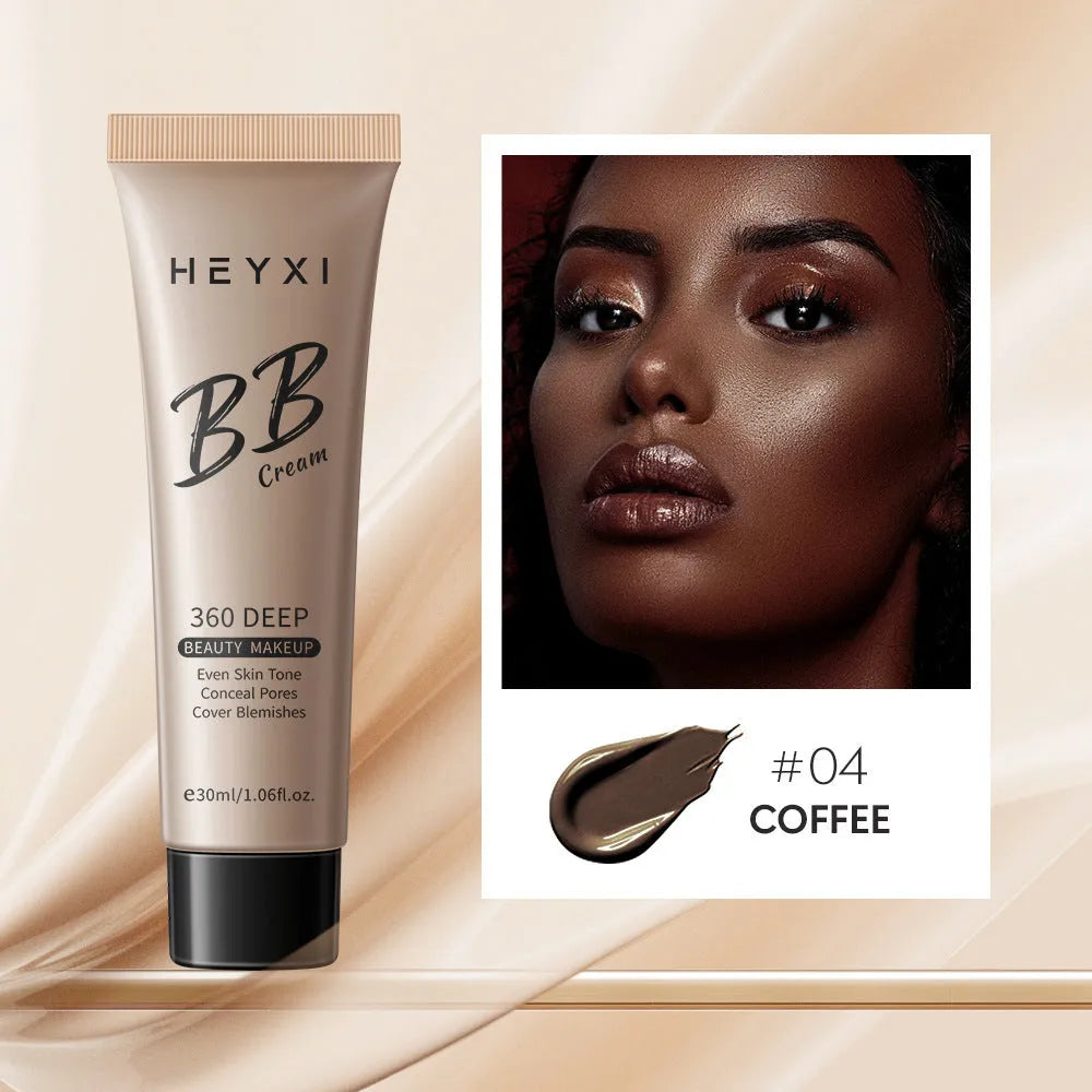 Waterproof sweat-proof BB cream in four colour shades for universal skin types