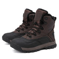 Men's black fleece-lined high-top winter boot with lace-up front and tall crown on a ribbed TPR sole.