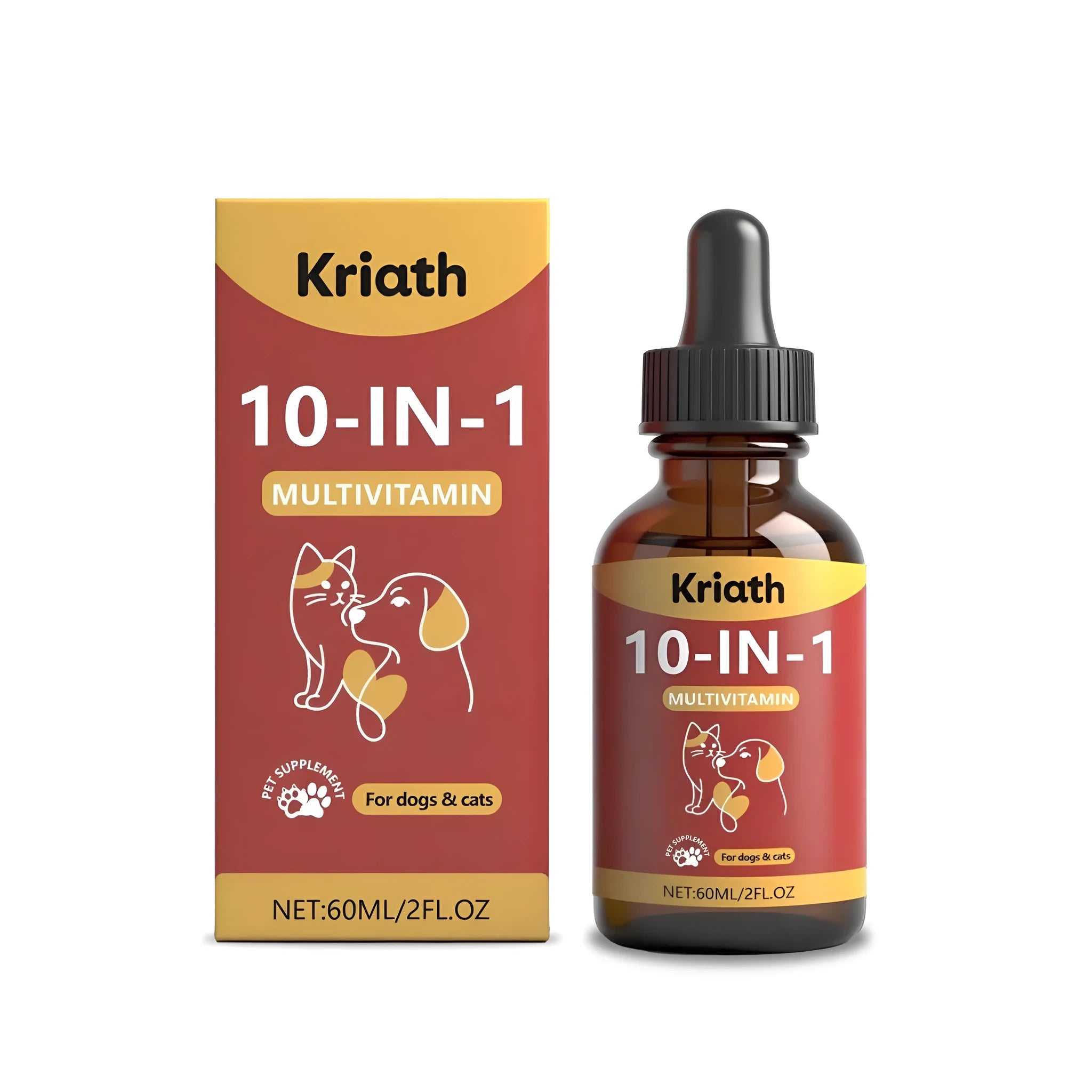 60ml bottle of pet multivitamin oral liquid supplement with glucosamine and MSM