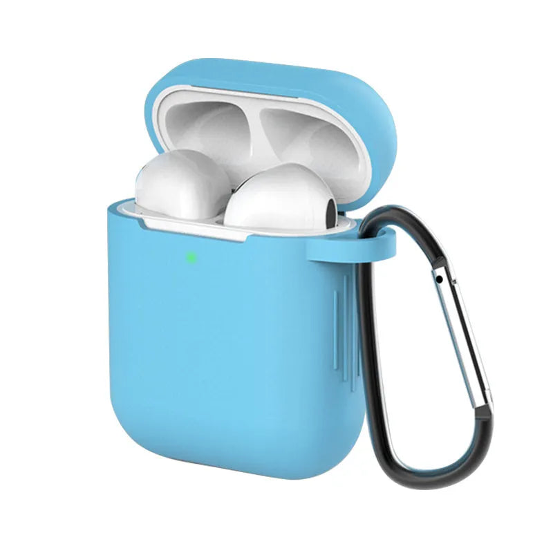 Silicone protective case cover for Apple AirPods 1st and 2nd generation in multiple colours