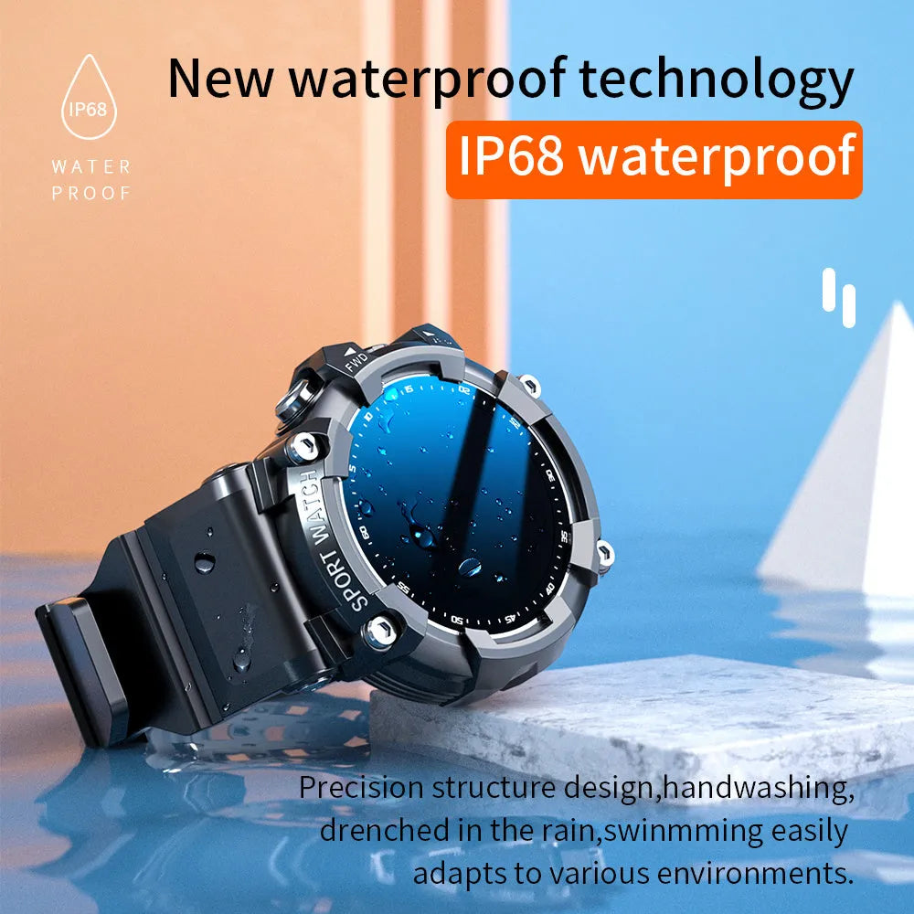 ATTACK 3 IP67 waterproof smart sports watch with round screen and TPU strap