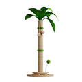 Vertical cat climbing frame with sisal scratching posts and cantilevered perches in cane colour