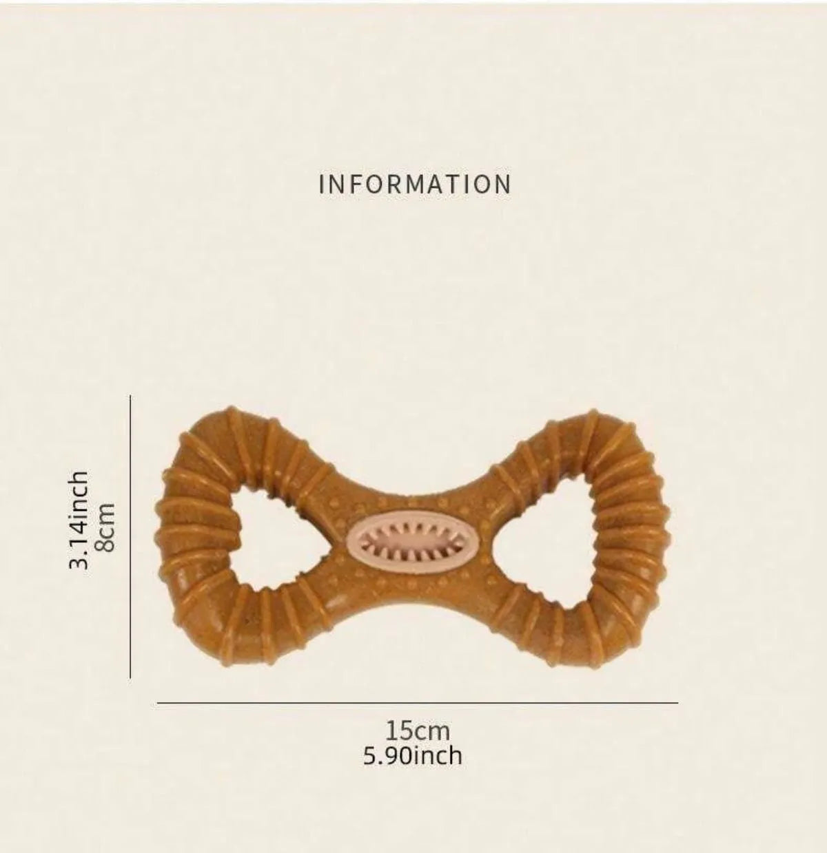 Durable nylon dog chew bone for teeth cleaning, shown in 8-shape and Y-shape options.