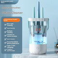 White rechargeable electric makeup brush cleaner with USB charging cable 24cm