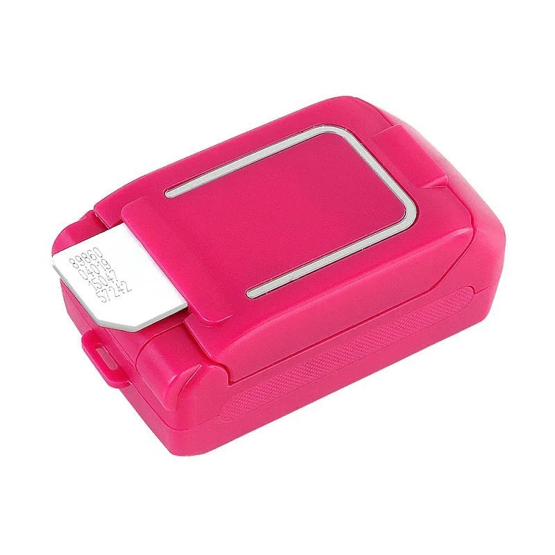 Mini flip phone with closed flip cover showing colour options: white, yellow, black, gold, blue, rose red