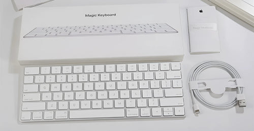 White Apple G6 ultra-thin metal Bluetooth wireless keyboard with multimedia function keys