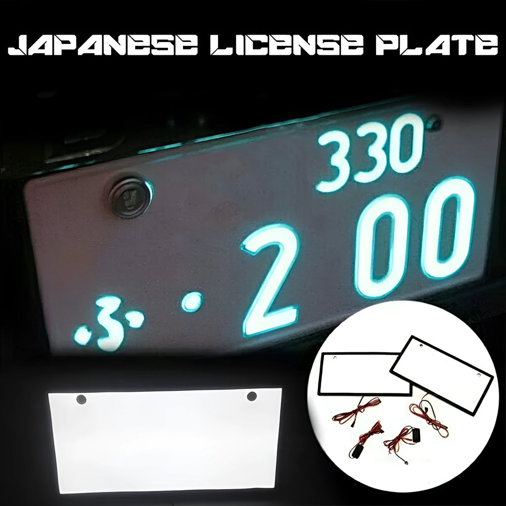 LED truck luminous license plate light set with two plastic housing units showing thin flat design