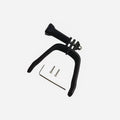 3D-printed hard plastic expansion bracket for FPV drone top camera mounting with protective sponge