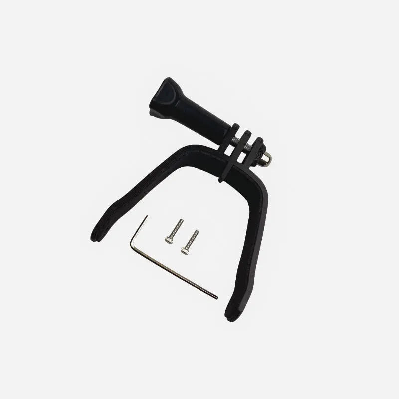 3D-printed hard plastic expansion bracket for FPV drone top camera mounting with protective sponge