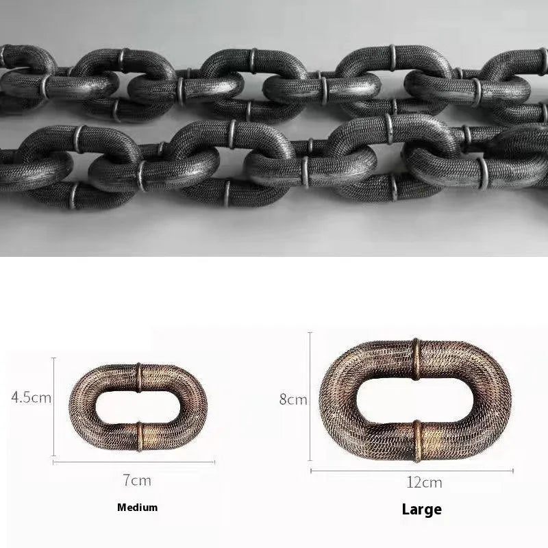 Polypropylene dog leash replica prop in antique bronze, silver, and black colour options.