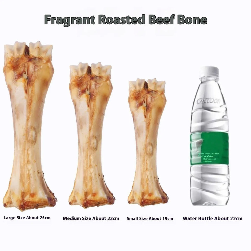 Ox bone flavoured puppy dental chew for teeth cleaning and calcium supplementation in three sizes