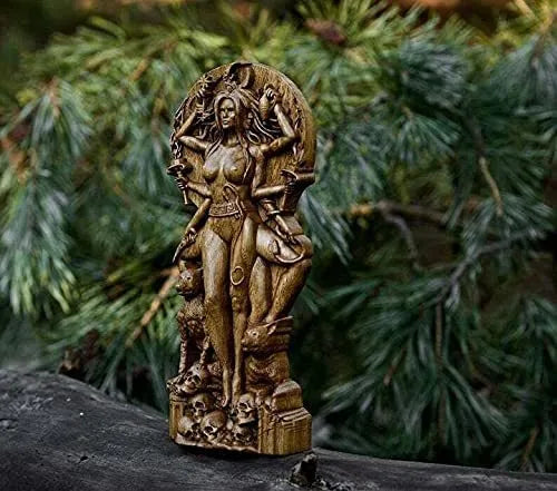 Detailed resin Greek goddess statue on a 9x3 cm base, standing 22 cm tall in a hand-painted finish.