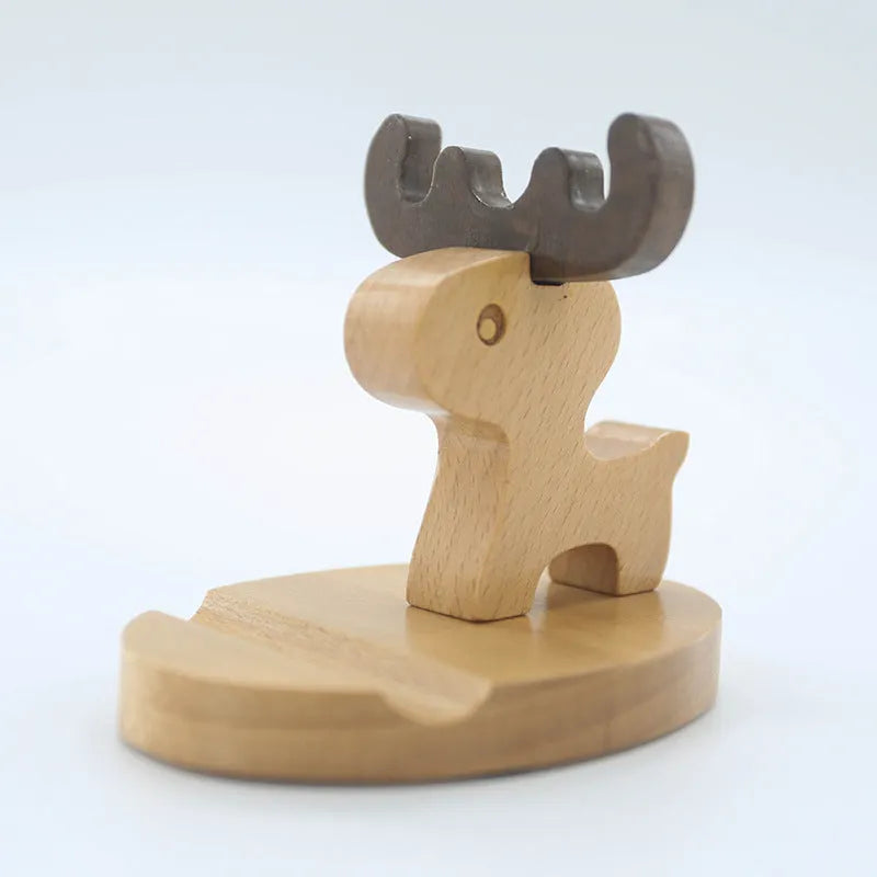 Resin animal-themed mobile phone holder with lazy bracket design for desk organisation
