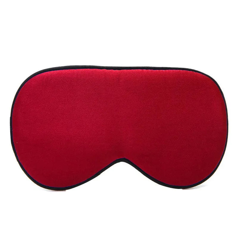 Double-sided mulberry silk eye mask with embroidered design in multiple colour options