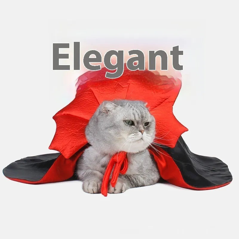 Black and red Halloween pet clothes for cats and dogs made from polyester fabric