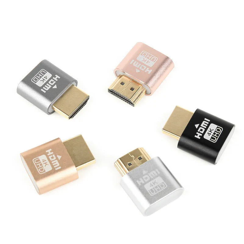 Graphics card HDMI dummy load adapter with 26.5mm length in multiple interface colour options