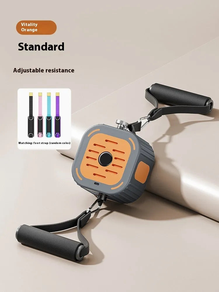 Adjustable power pump chest expander strength training equipment in orange and navy blue colours