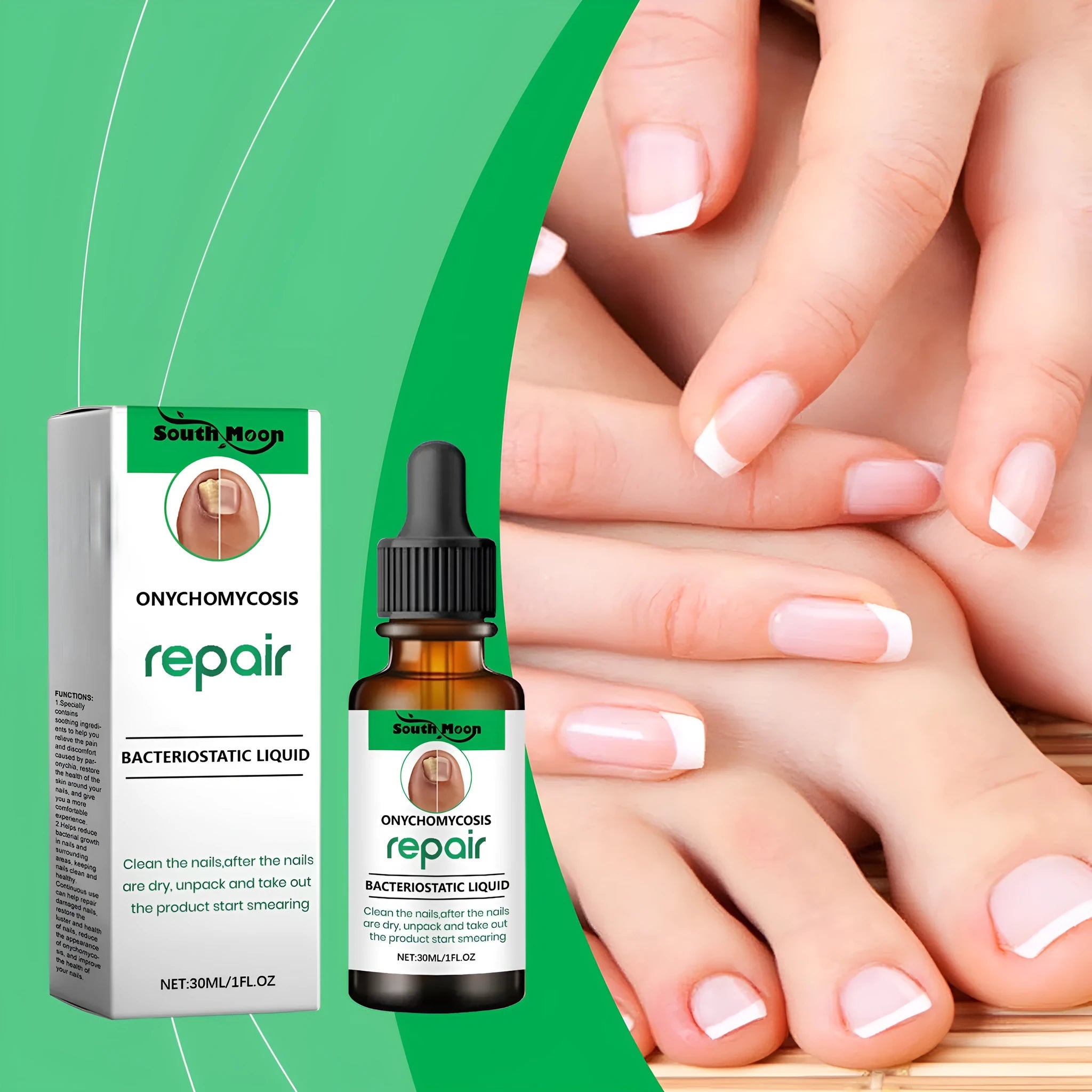 30ml bottle of nail care daily gentle cleaning solution for natural nail maintenance