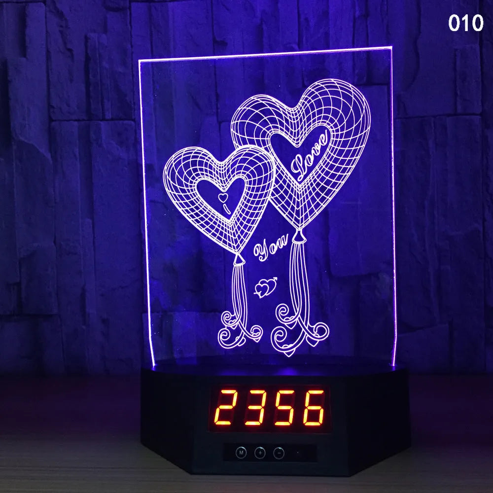 3D blue dolphin LED table night light with remote control on wooden surface