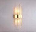 Modern crystal petal wall lamp in gold or black finish for contemporary living room