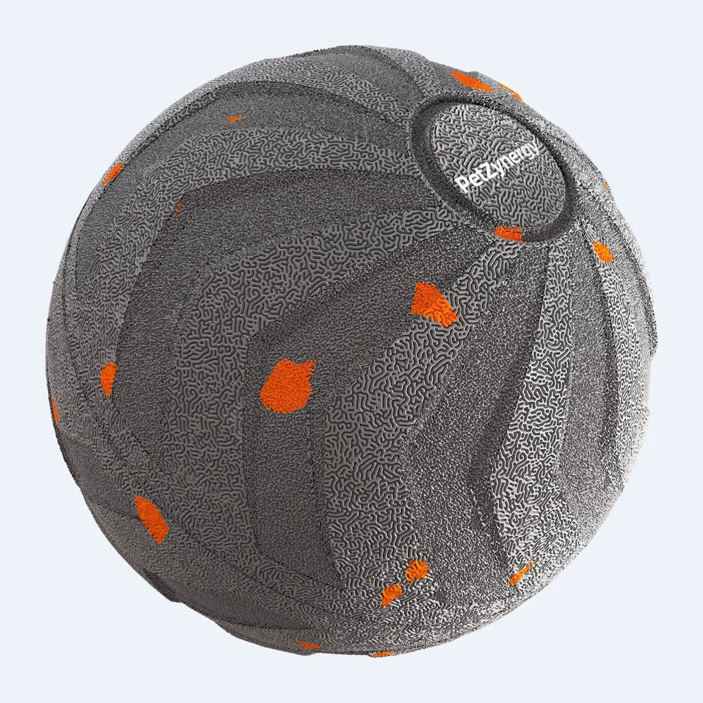 82mm blue electric smart TPU dog chew ball with touch activation and replacement shell