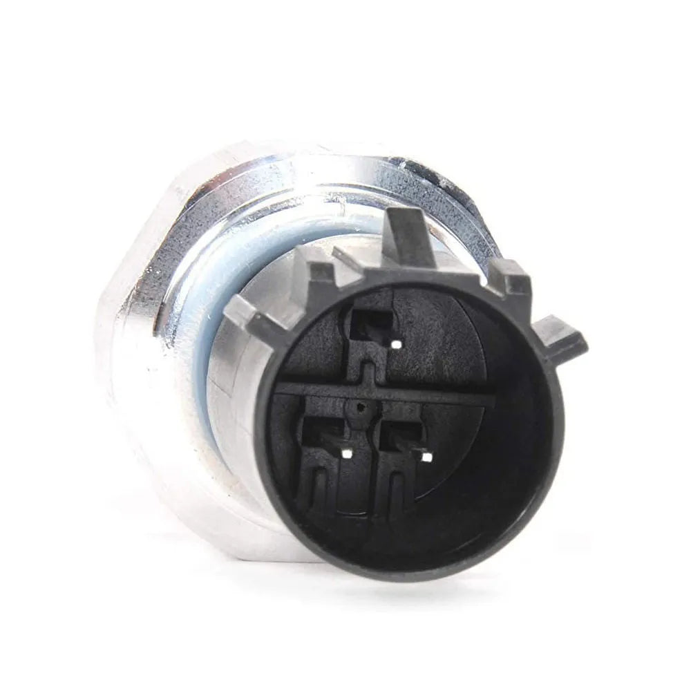 Silver automobile fuel pressure sensor with simple design for vehicle fuel system monitoring
