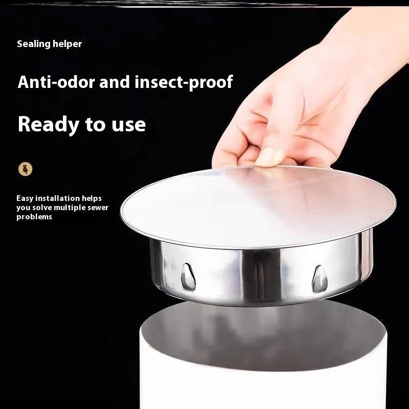 Stainless steel floor drain deodorant seal cover with modern design