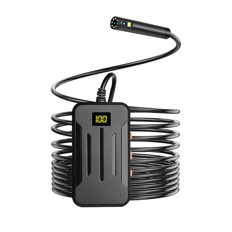 Wireless dual lens endoscope with 5.5mm and 8mm waterproof probes and accessories