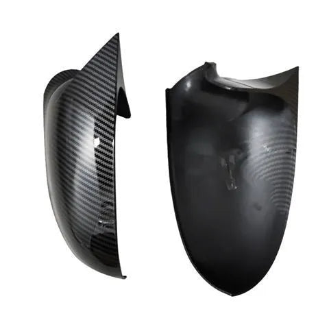 Pair of horn bright black plastic mirror housing shells for Volkswagen Sagitar 2006-2011