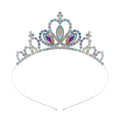 Girls alloy princess crown with electroplated finish in gold and silver colour options