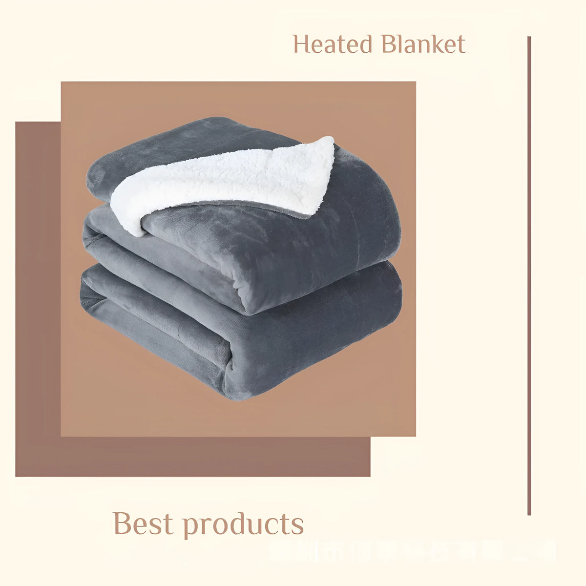 USB electric heating blanket in grey, brown or white colours measuring 70 x 100 cm