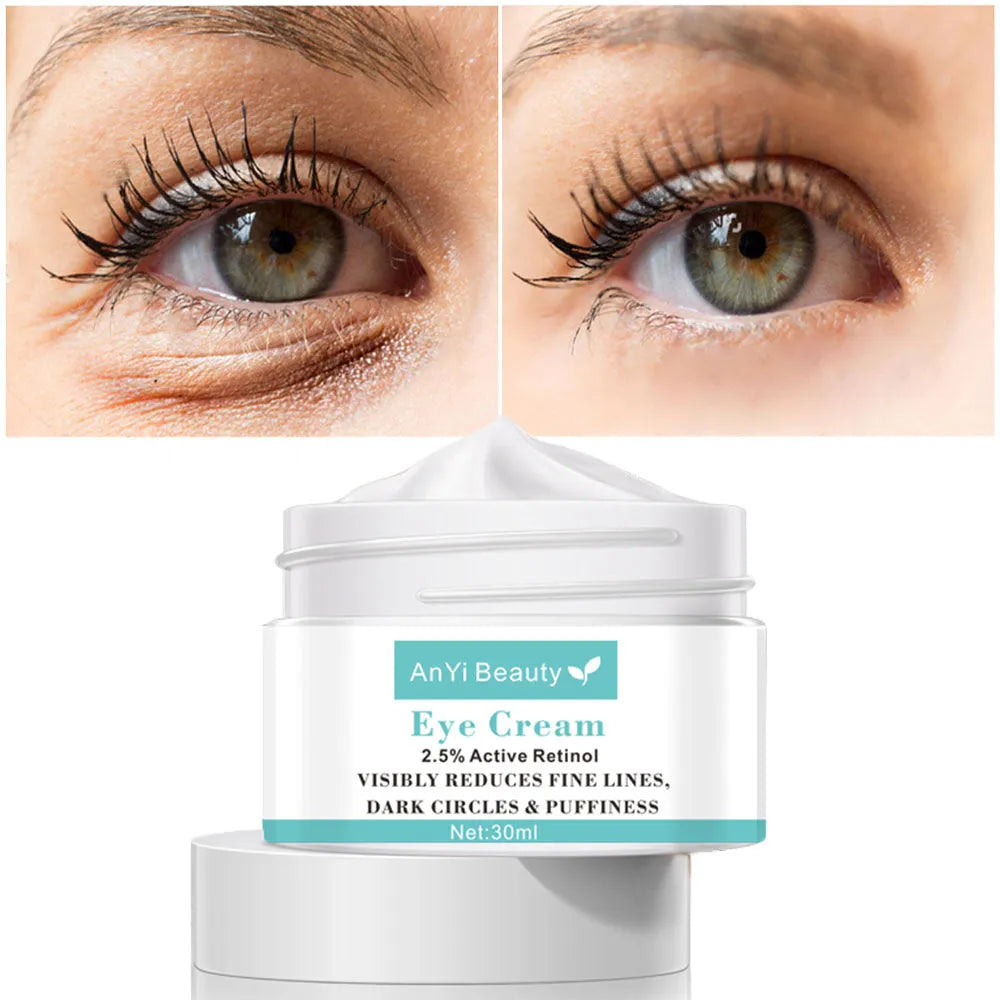 30ml women's eye cream container for targeted skincare application around eyes