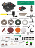 Lithium ion micro household desktop saw with metal construction and lithium battery angle package
