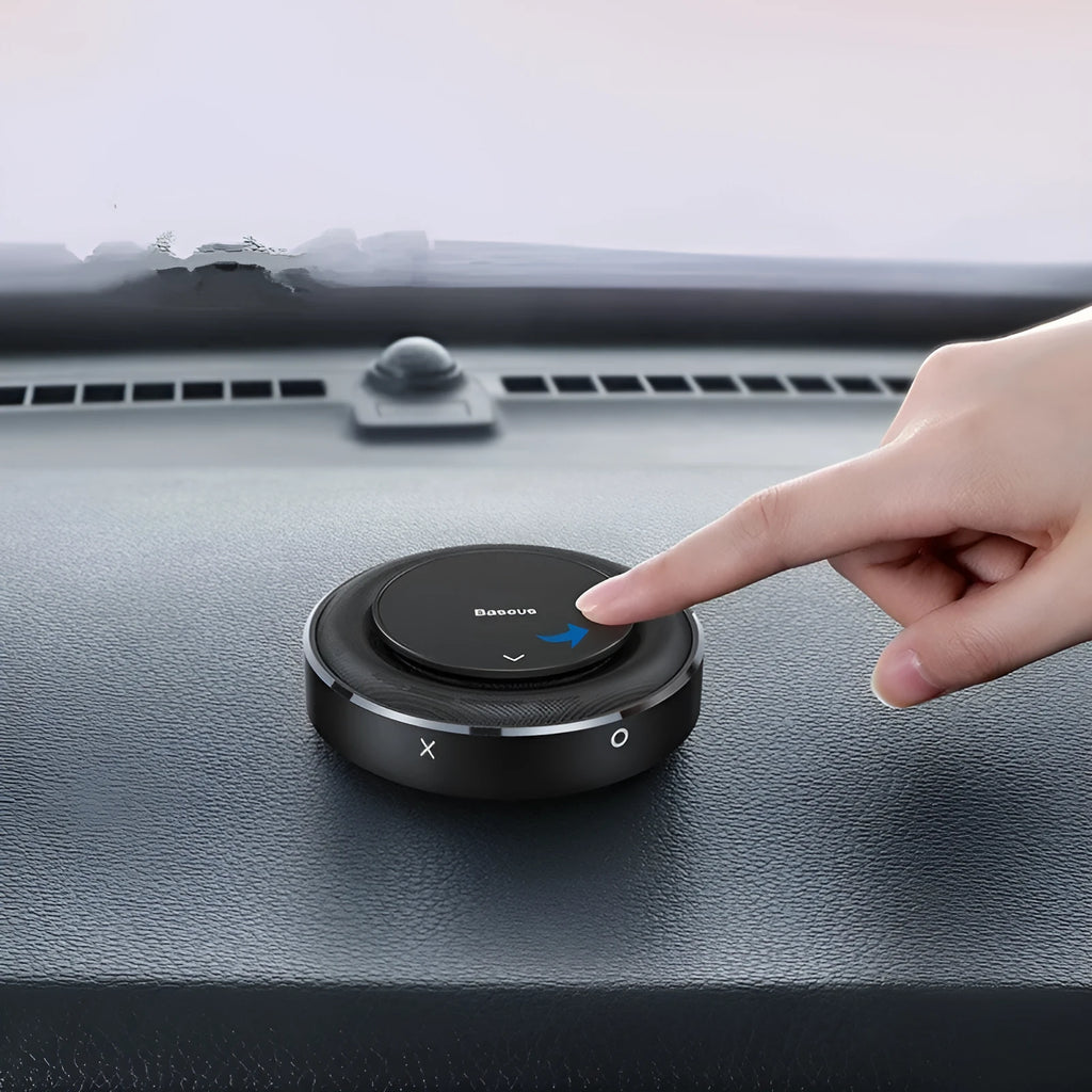 Bess Metal Fabric aluminium alloy car fragrance seat in black, red, or silver with round shape