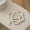 Ceramic heat proof mat in irregular shape with modern solid colour design for table protection